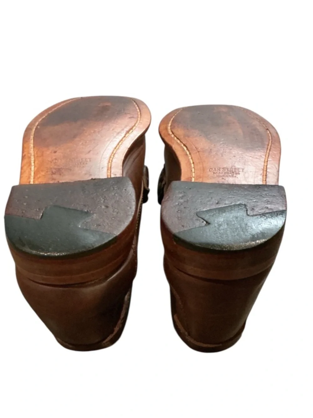 Authentic Oak Street designer brown leather men’s loafers sz 8.5 D